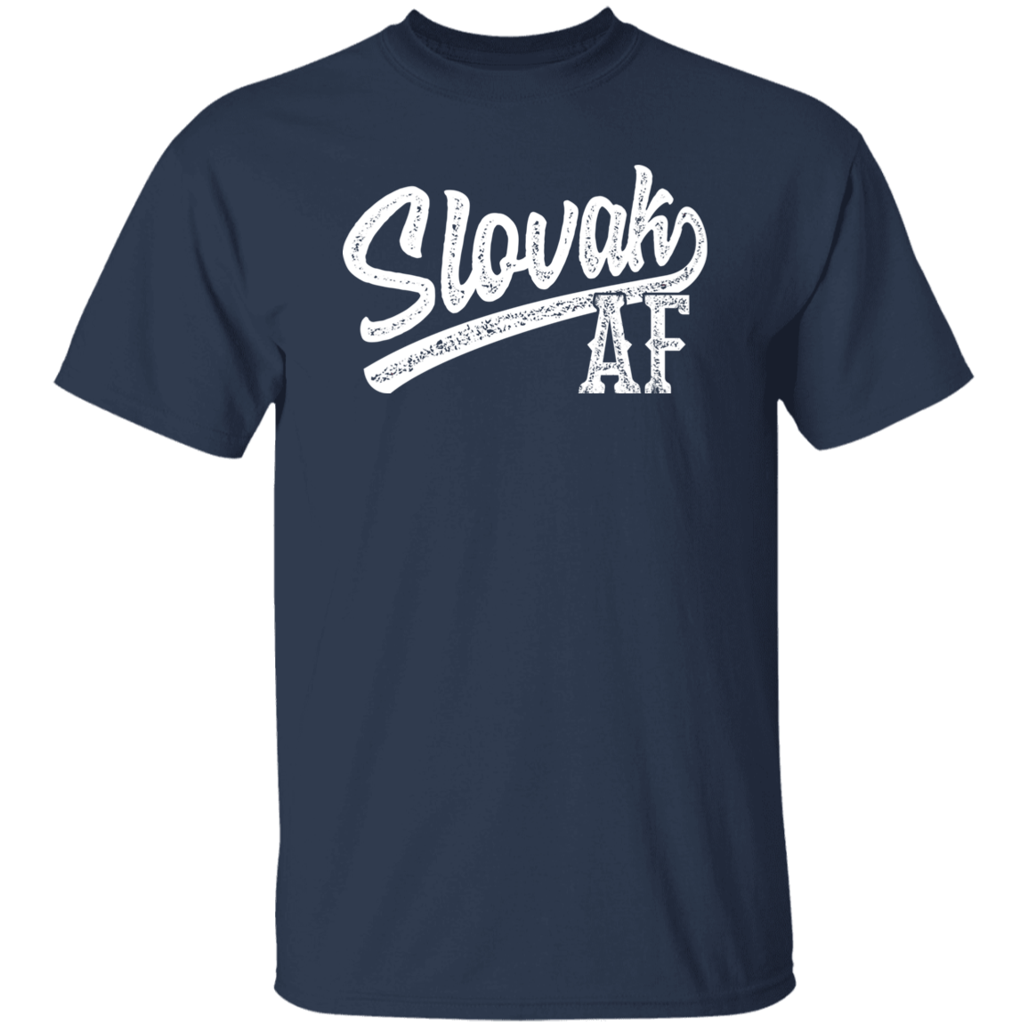 Slovak AF T-Shirts CustomCat Navy S