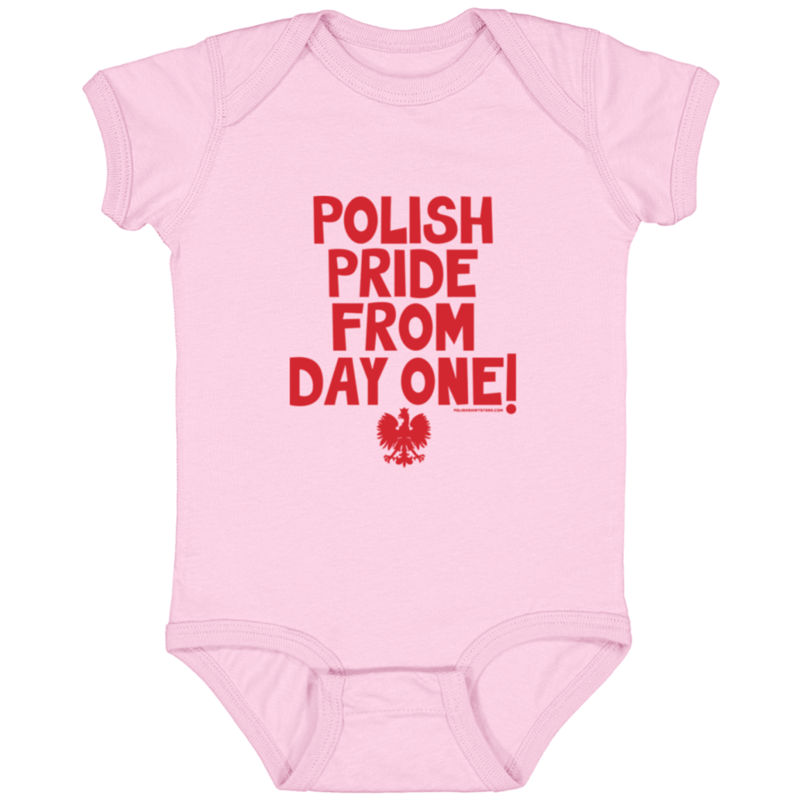 Polish Pride From Day One Infant Bodysuit Baby CustomCat Pink Newborn