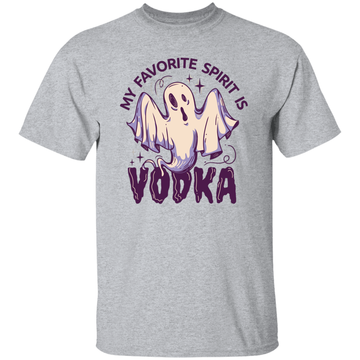 My Favorite Spirit is Vodka T-shirt T-Shirts CustomCat Sport Grey S