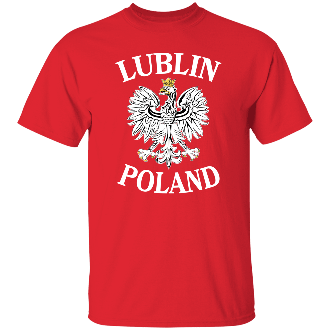 Lublin Poland T-Shirt T-Shirts CustomCat Red S