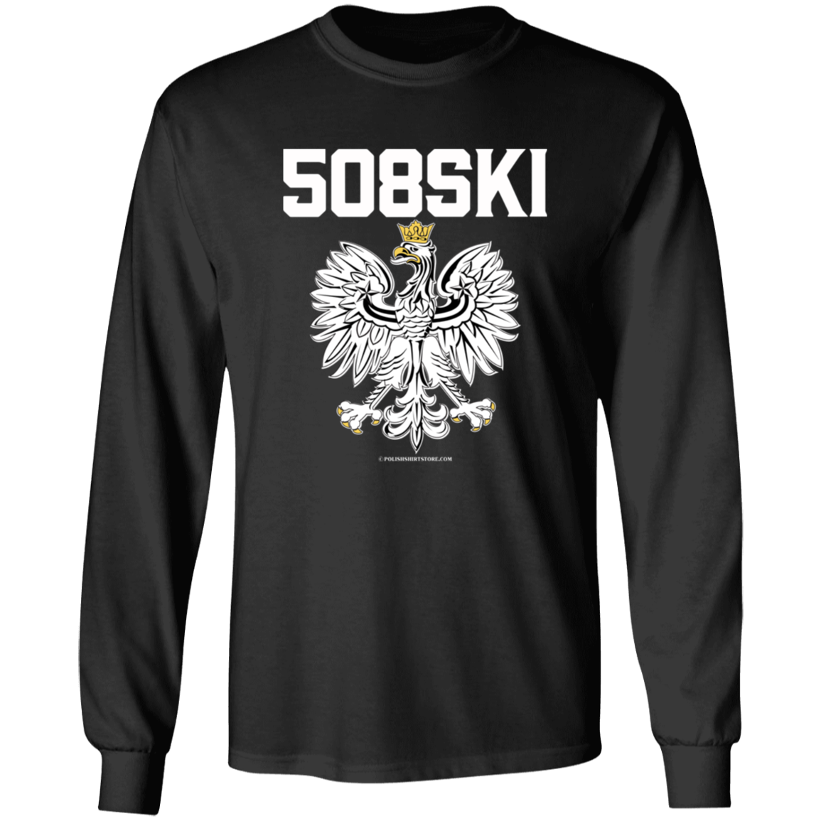 508SKI Apparel CustomCat G540 LS T-Shirt Black S