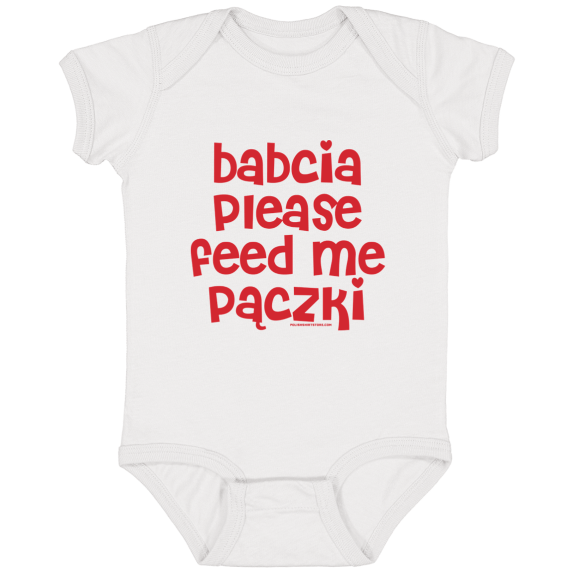 Babcia Please Feed Me Paczki Infant Bodysuit Baby CustomCat White Newborn