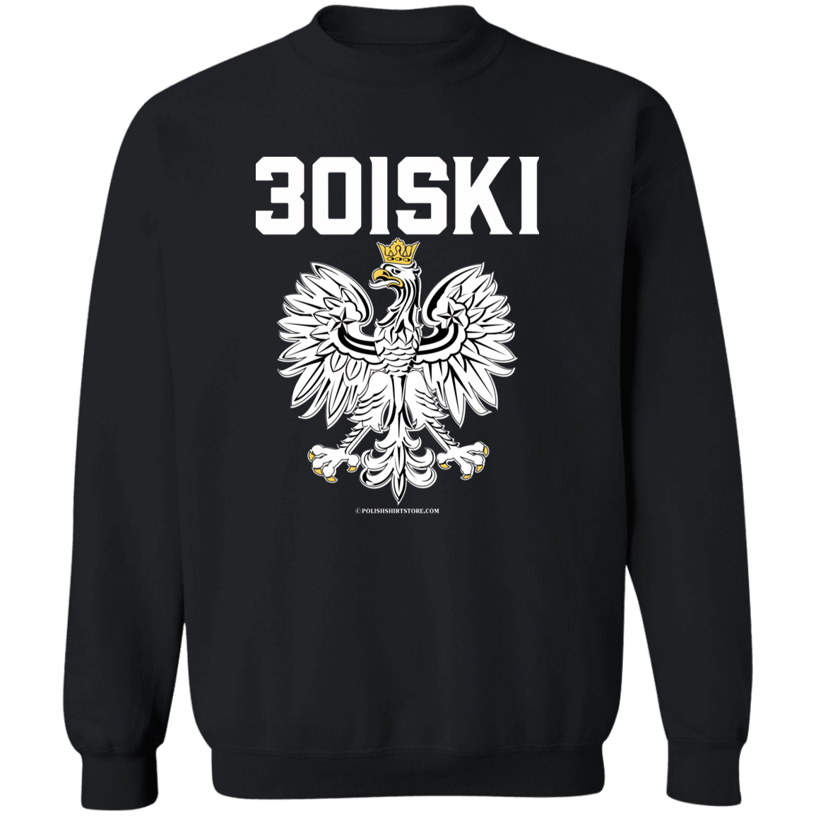 Maryland | Area Code 301 | 301SKI Apparel CustomCat G180 Crewneck Pullover Sweatshirt Black S