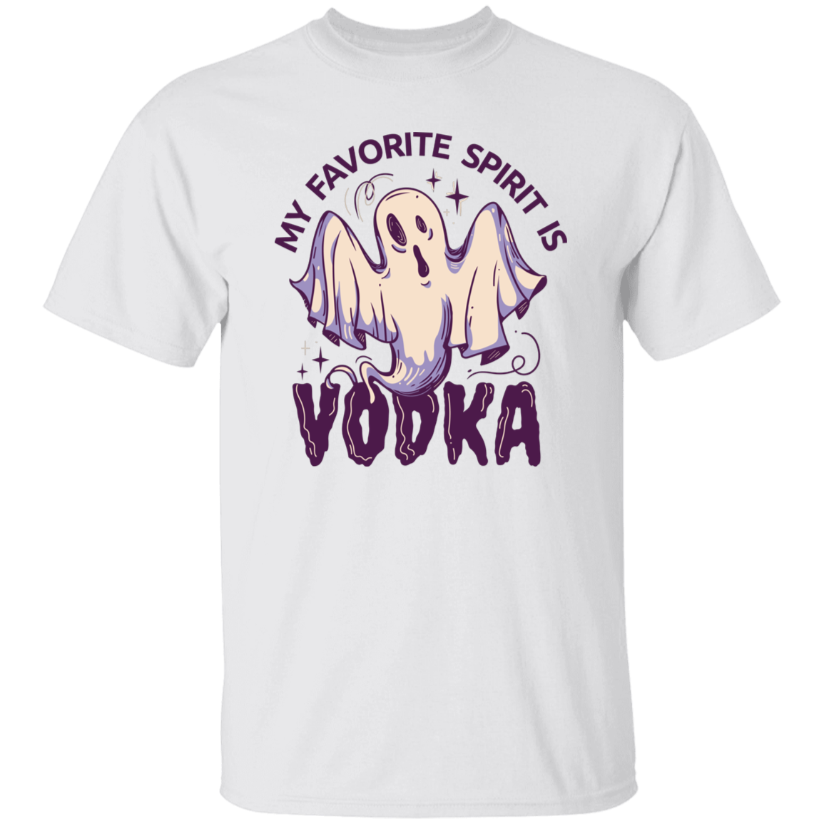 My Favorite Spirit is Vodka T-shirt T-Shirts CustomCat White S