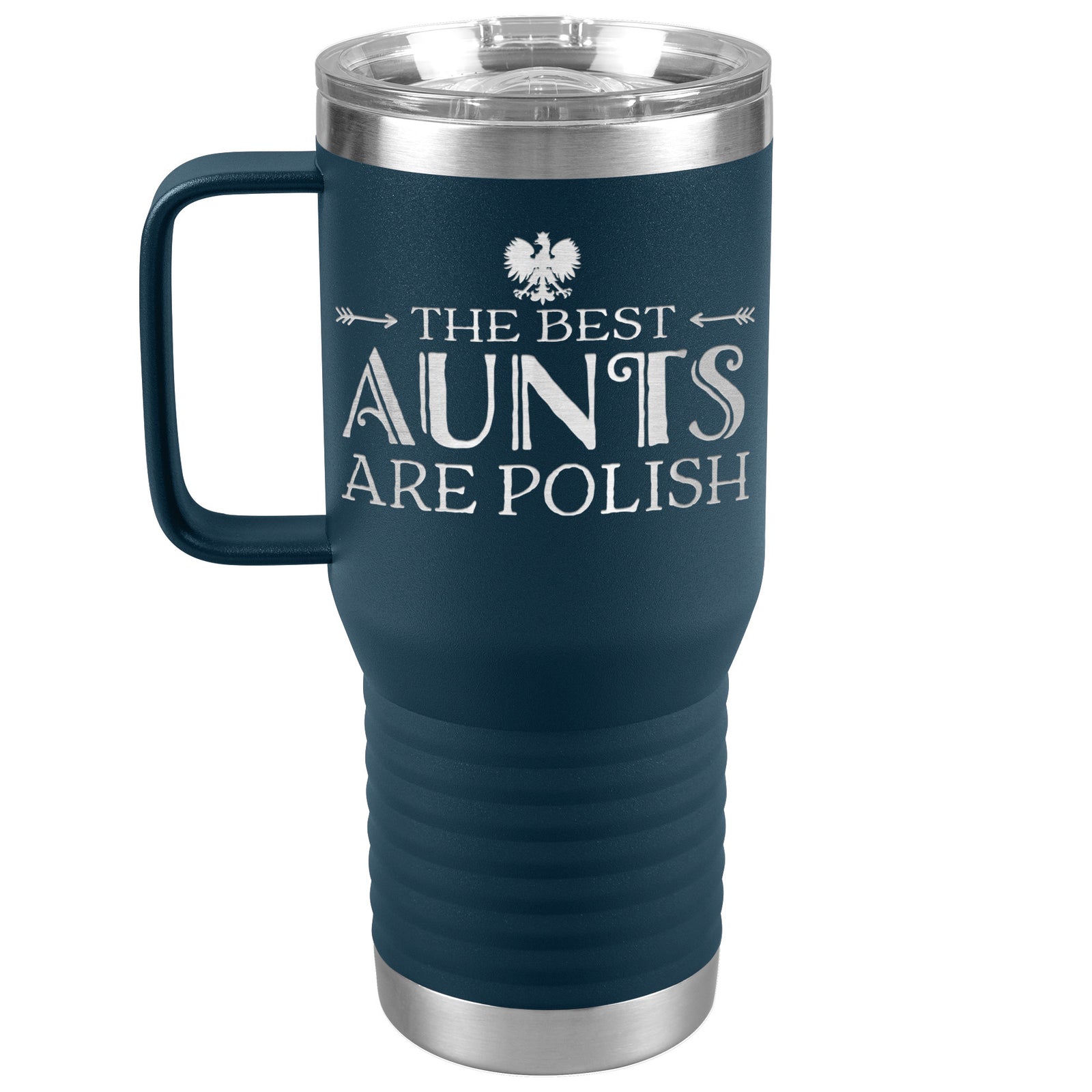Polish Aunt Travel Tumbler Tumblers teelaunch Navy