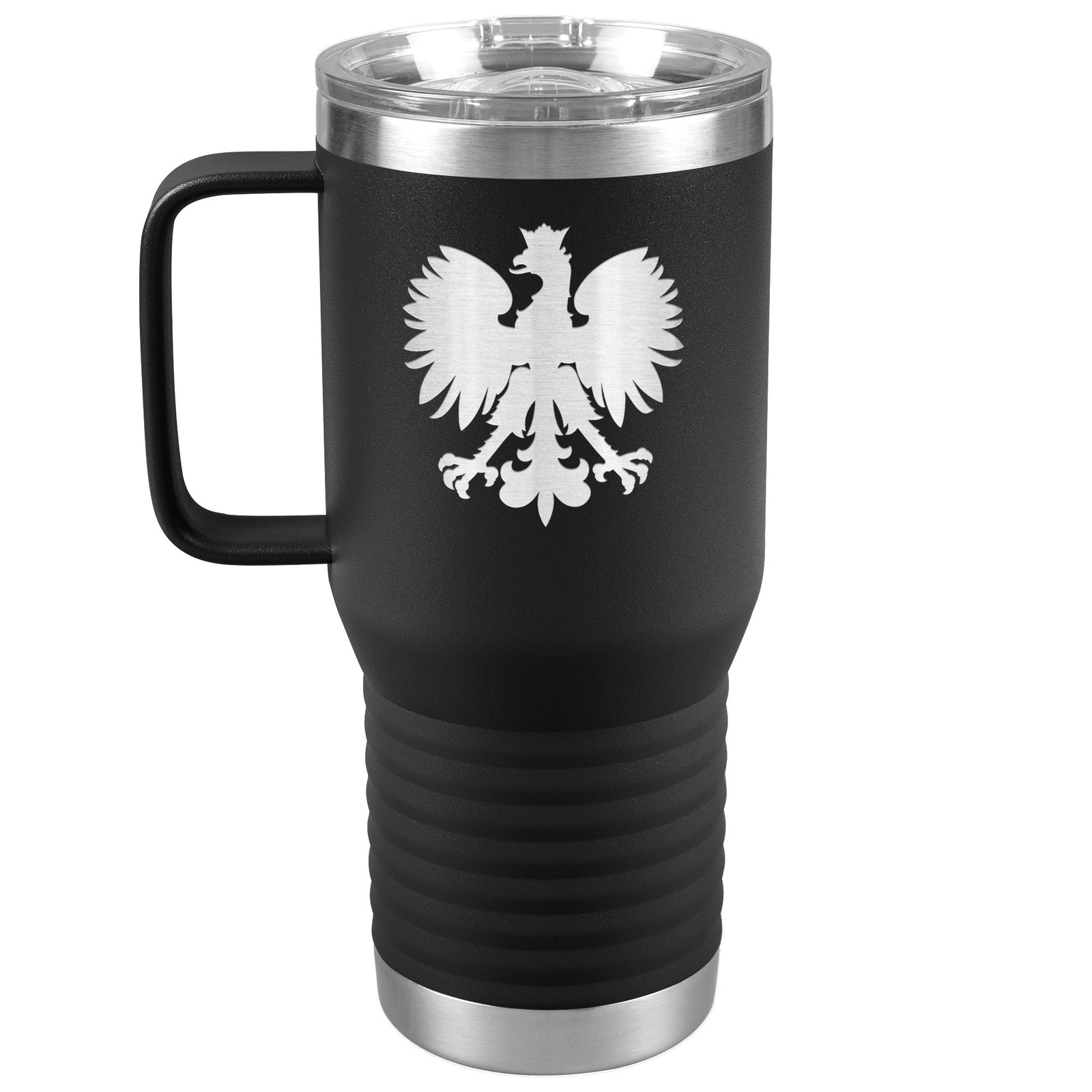 Polish Eagle Travel Tumbler Tumblers teelaunch Black