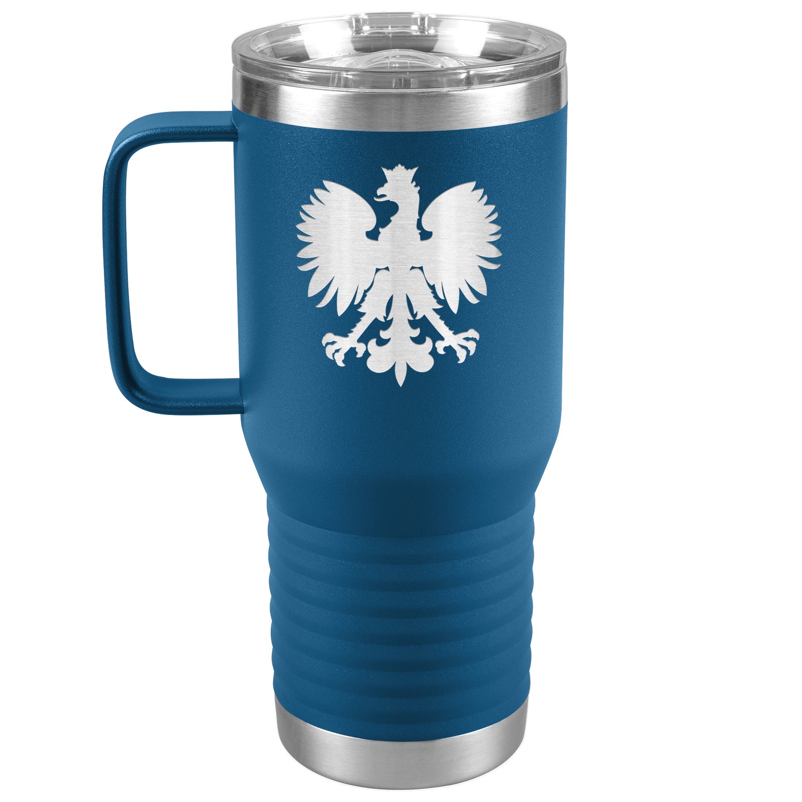 Polish Eagle Travel Tumbler Tumblers teelaunch Blue