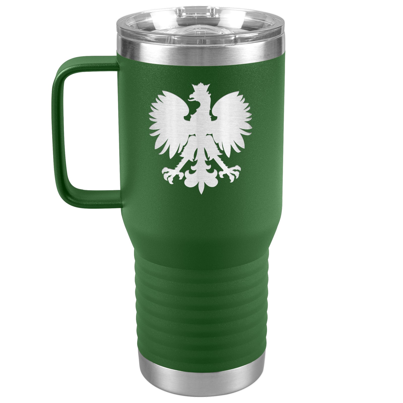 Polish Eagle Travel Tumbler Tumblers teelaunch Green