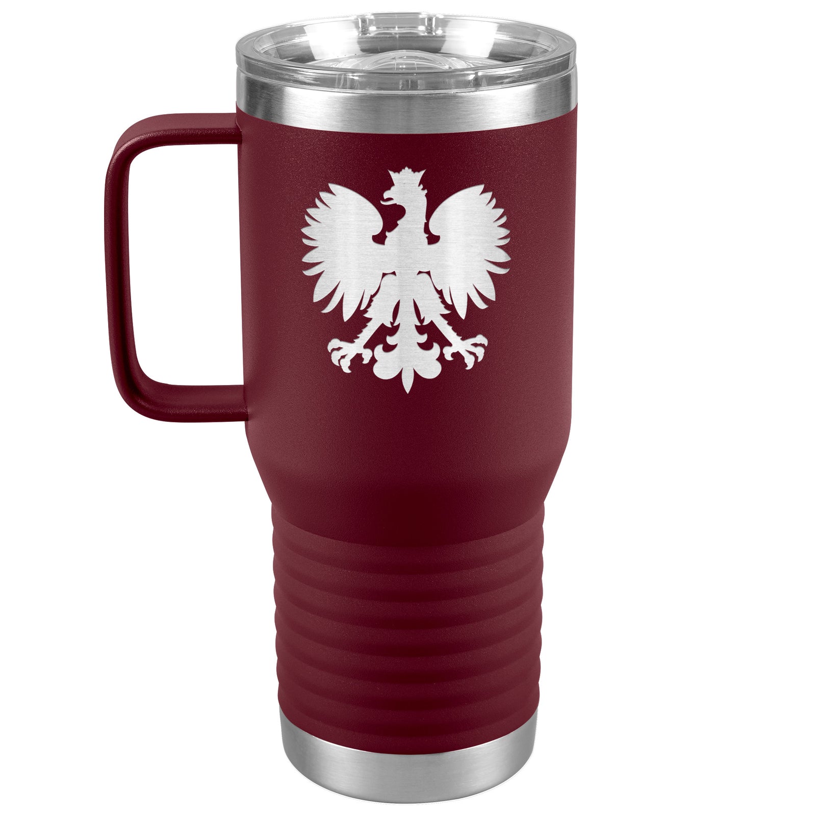 Polish Eagle Travel Tumbler Tumblers teelaunch Maroon