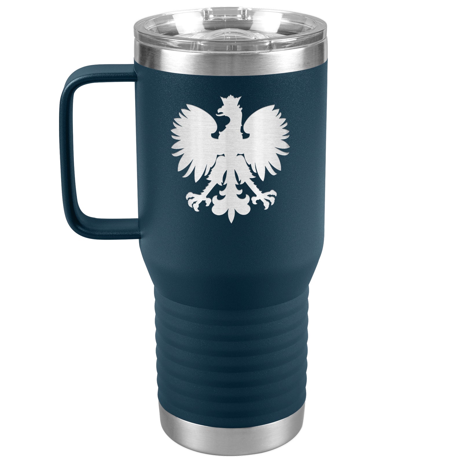 Polish Eagle Travel Tumbler Tumblers teelaunch Navy