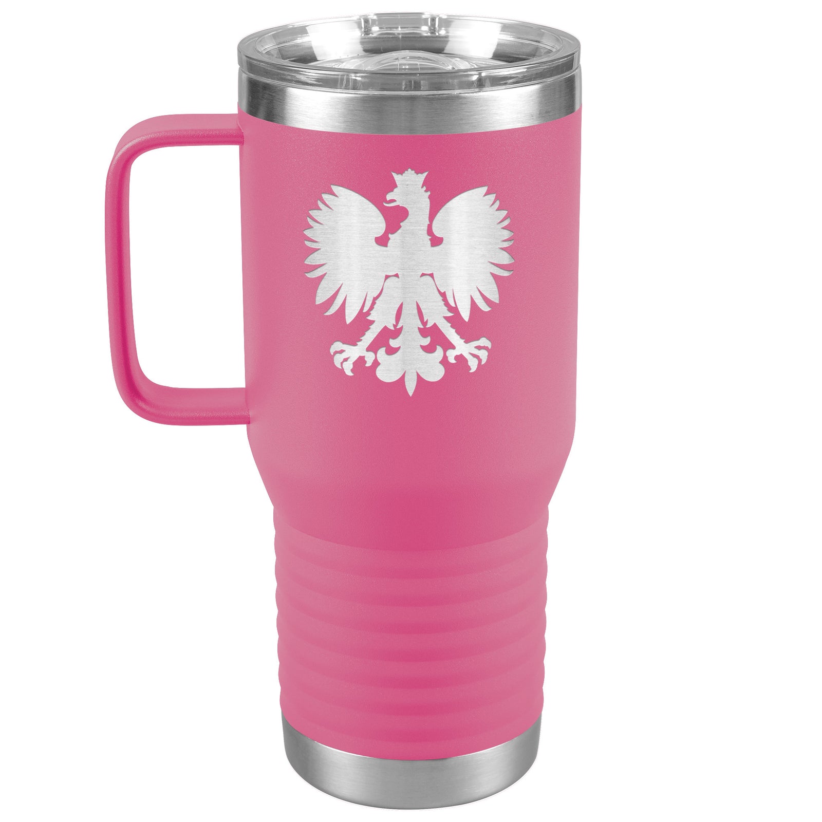 Polish Eagle Travel Tumbler Tumblers teelaunch Pink