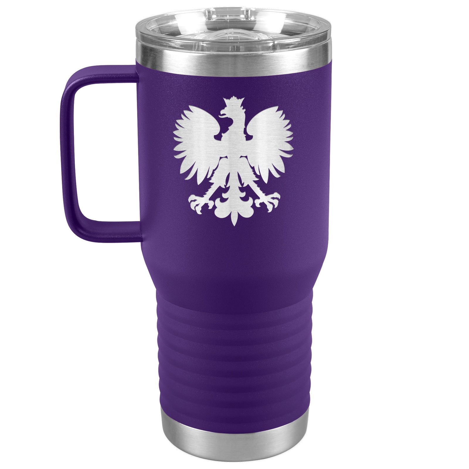 Polish Eagle Travel Tumbler Tumblers teelaunch Purple