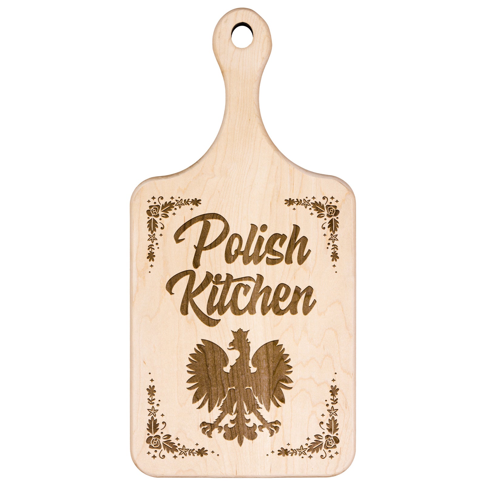 Polish Kitchen Hardwood Paddle Cutting Board Kitchenware teelaunch