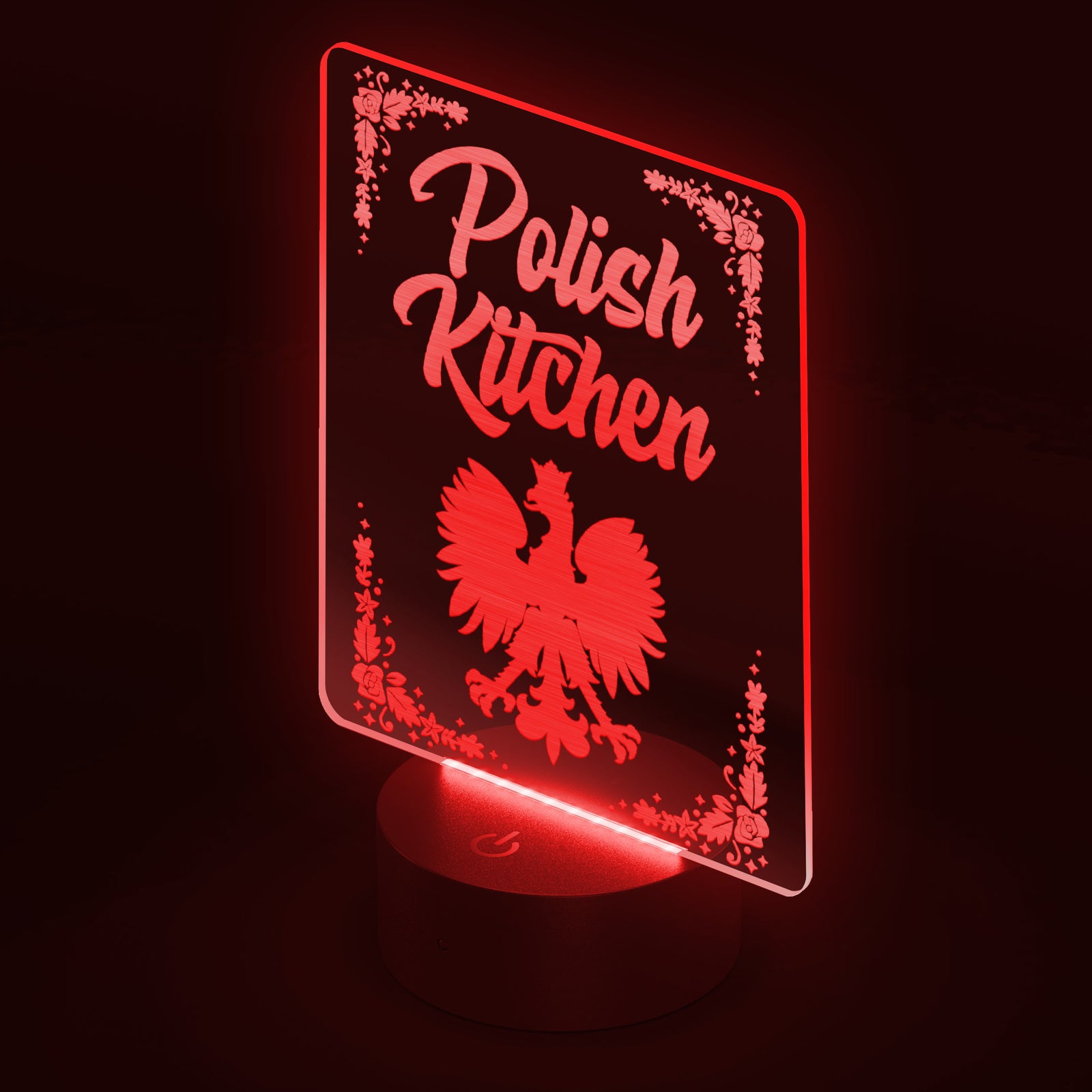 Polish Kitchen Rectangle Acrylic LED Sign LED Signs teelaunch