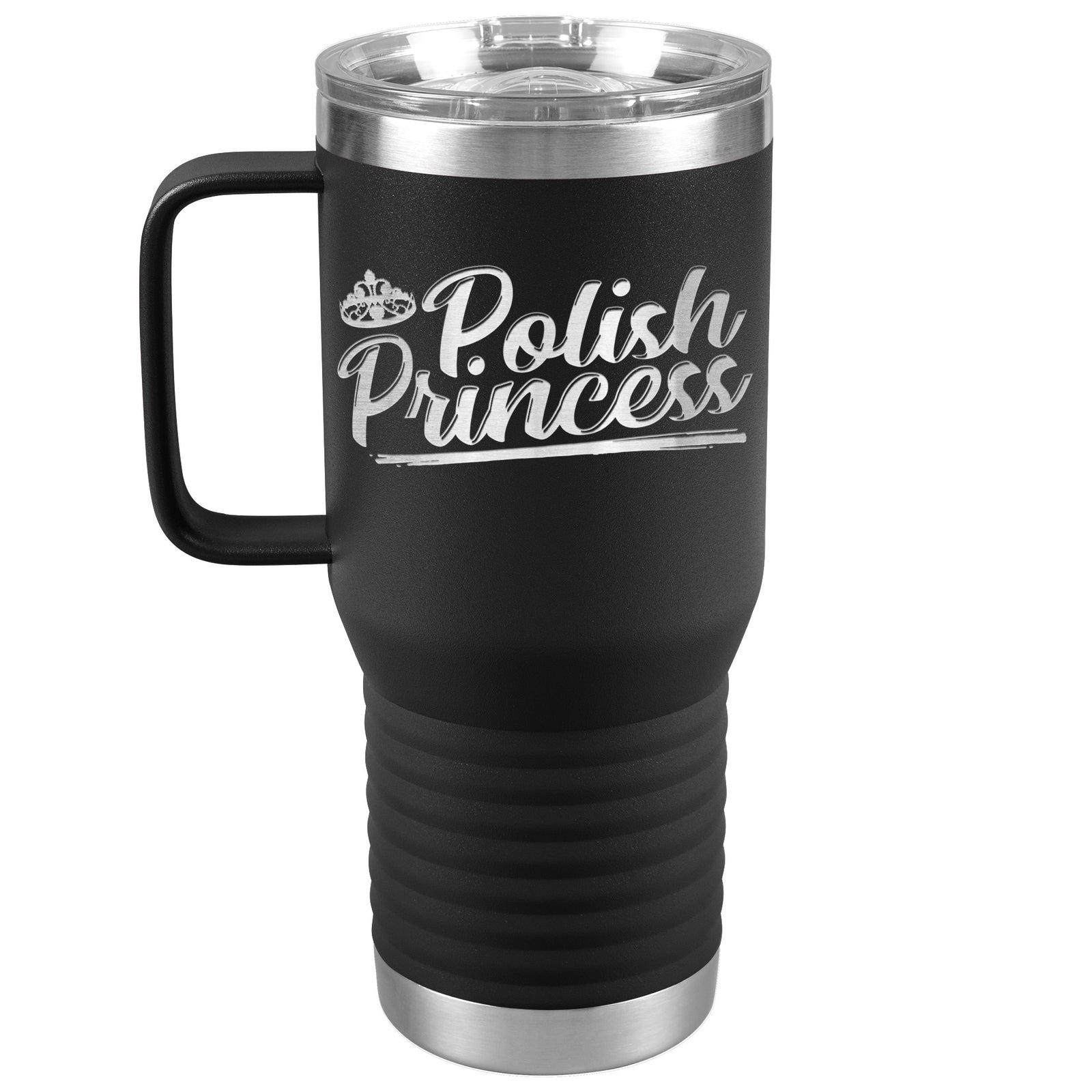 Polish Princess Travel Tumbler Tumblers teelaunch Black