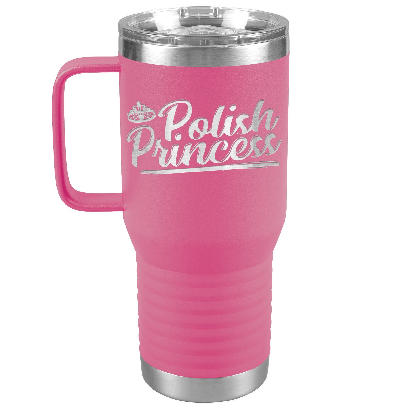 Polish Princess Travel Tumbler Tumblers teelaunch Pink