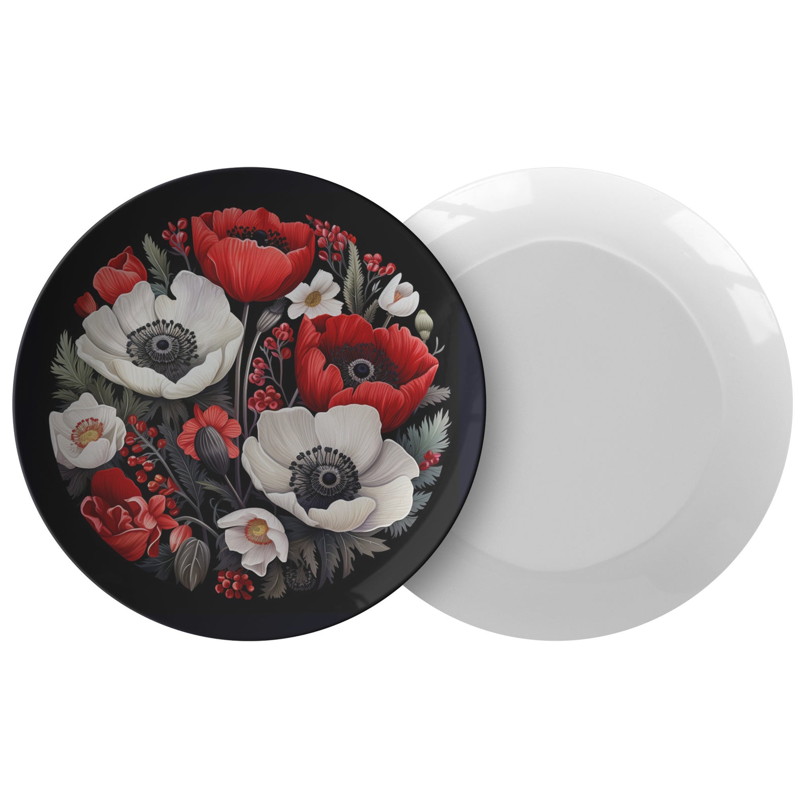 Poppies, Crocus Scepusiensis and Chicory Plate Kitchenware teelaunch Single