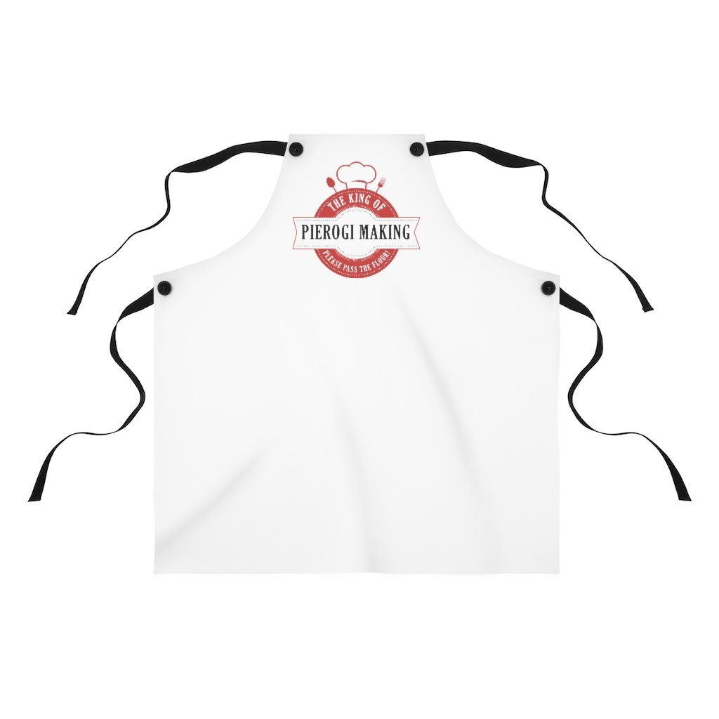 King Of Pierogi Making Poly Twill Apron Accessories Printify