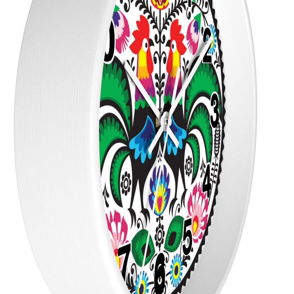 Wycinanki Wall Clock Home Decor Printify