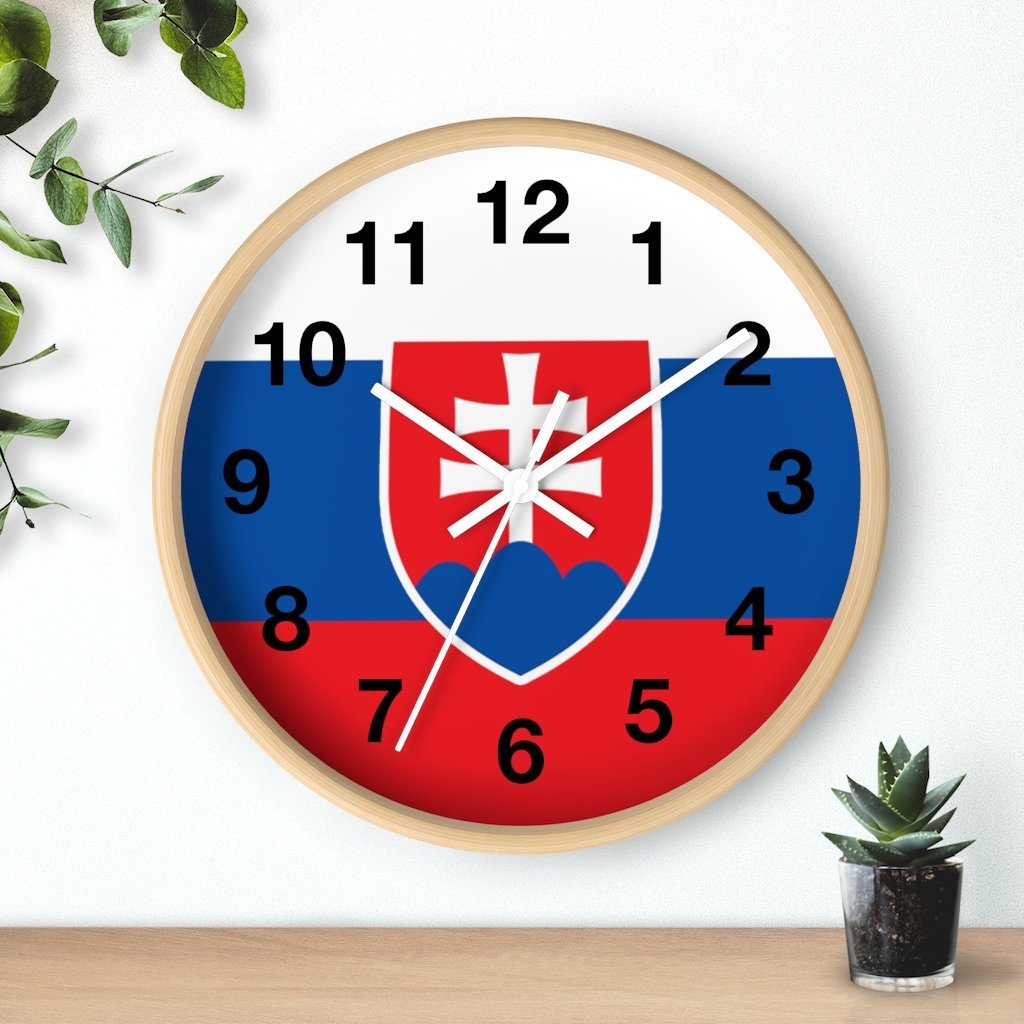 Slovakia Coat Of Arms Wall Clock Home Decor Printify