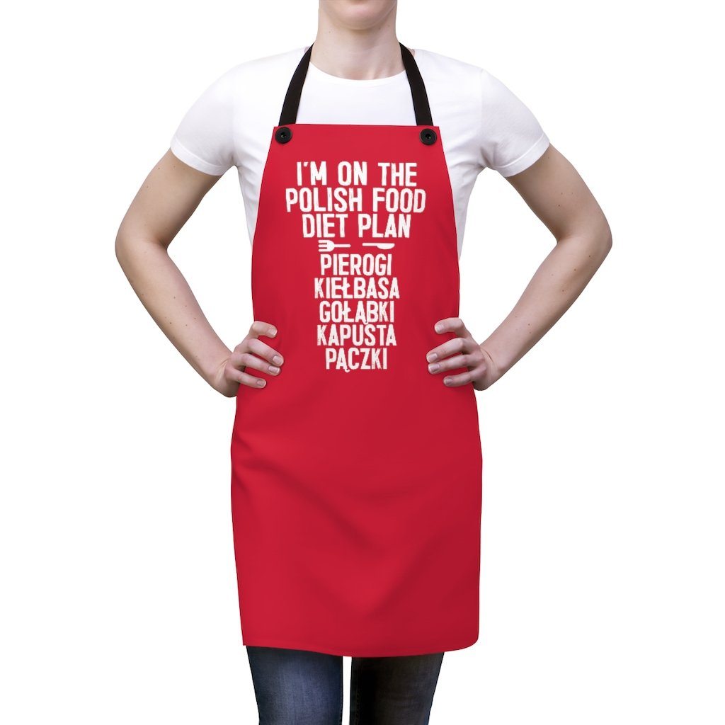 Polish Food Plan Poly Twill Apron Accessories Printify