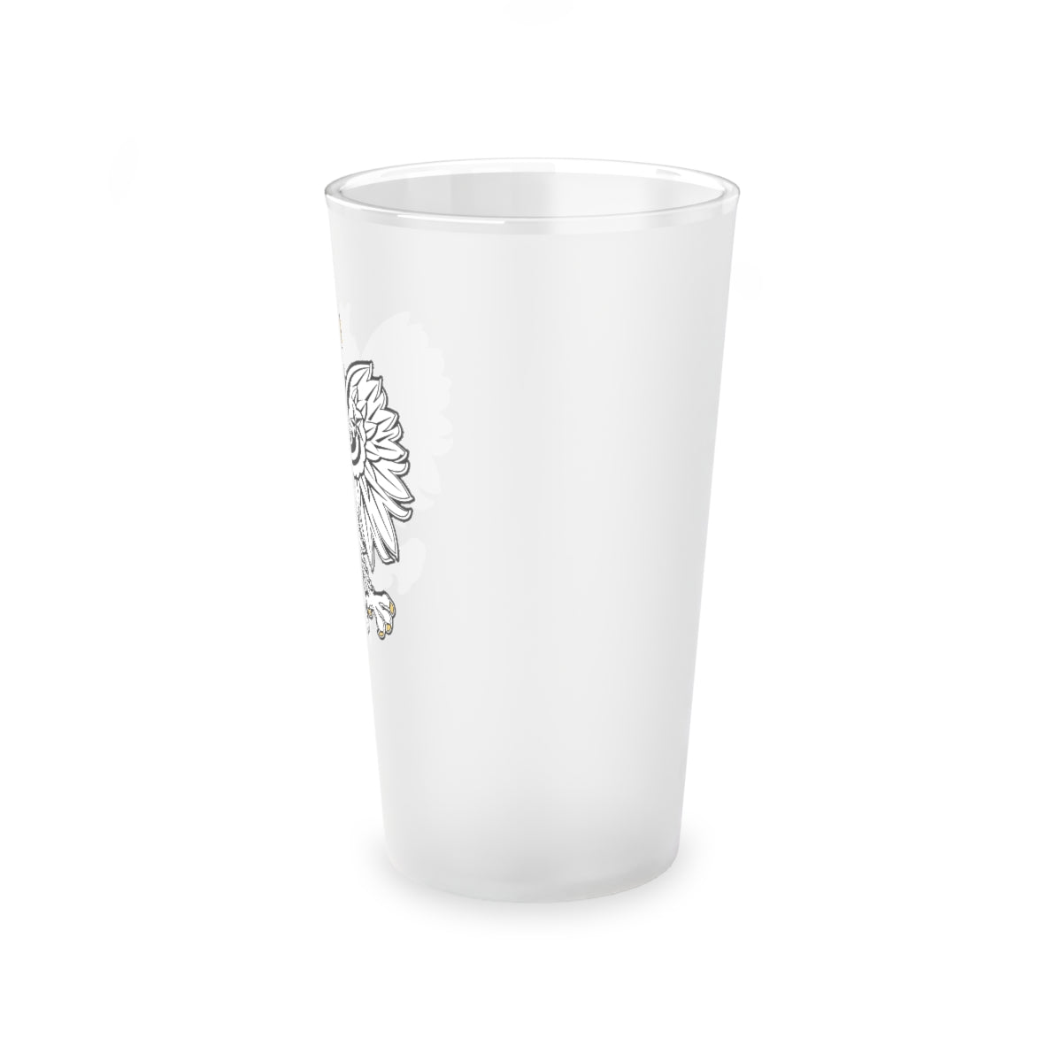 Polish Eagle Frosted Pint Glass, 16oz Mug Printify