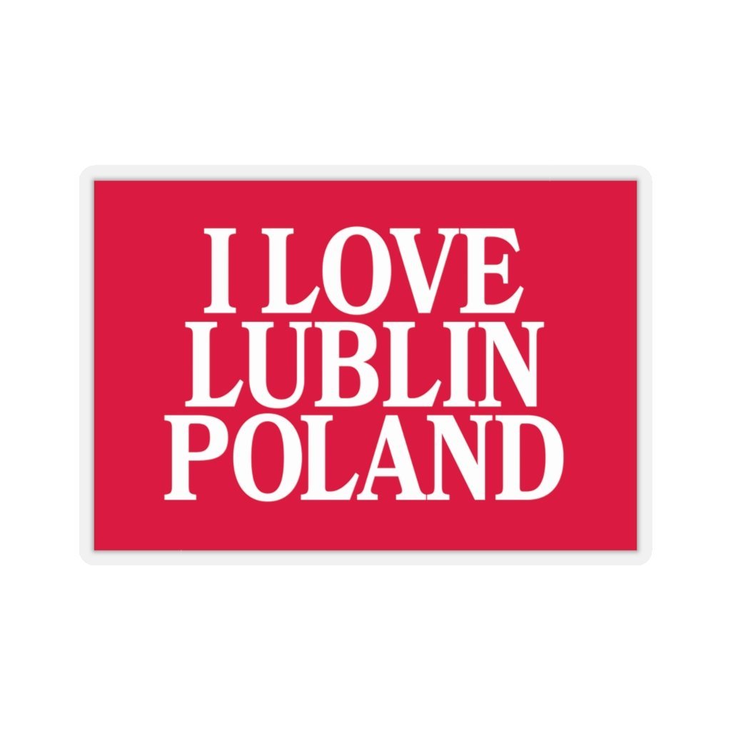I Love Lublin Poland Sticker Paper products Printify 6x6" Transparent 