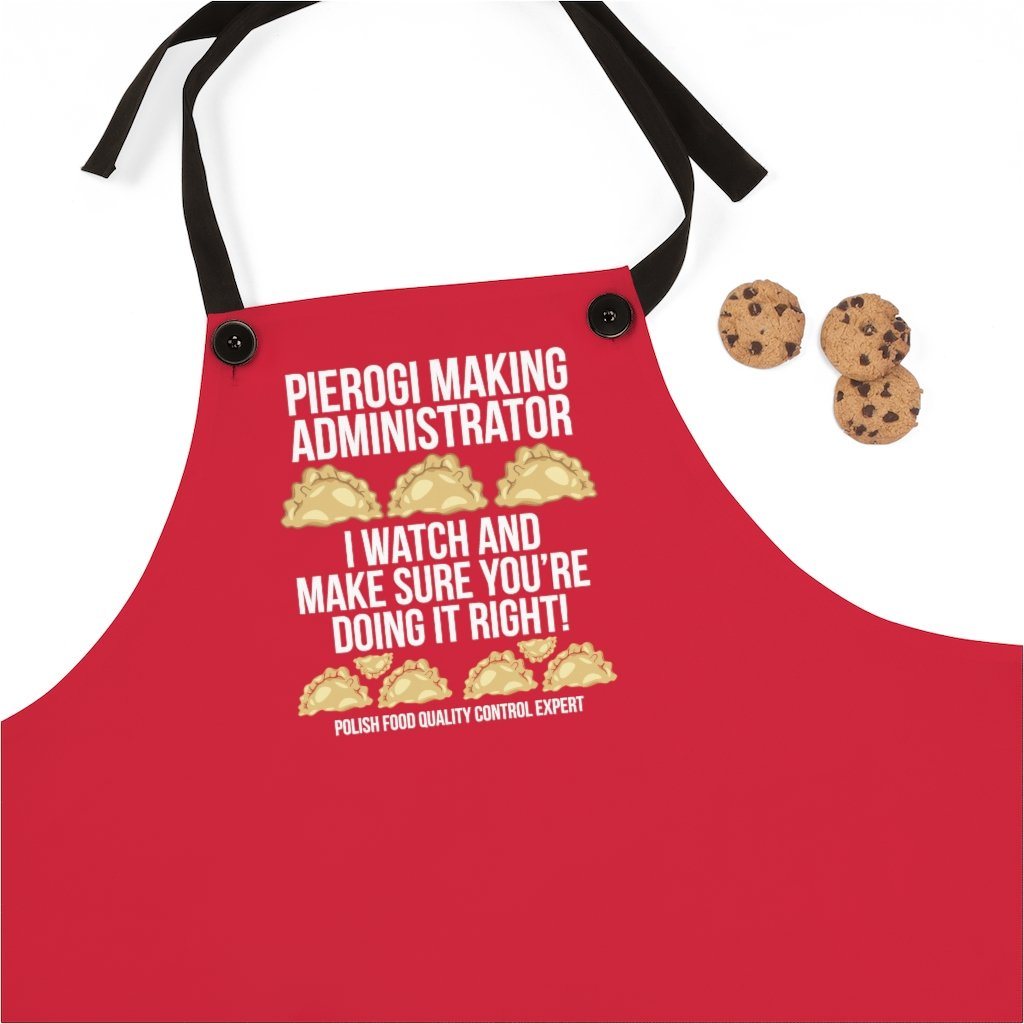 Pierogi Making Administrator Poly Twill Apron Accessories Printify One Size