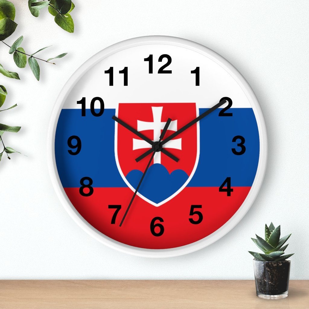Slovakia Coat Of Arms Wall Clock Home Decor Printify