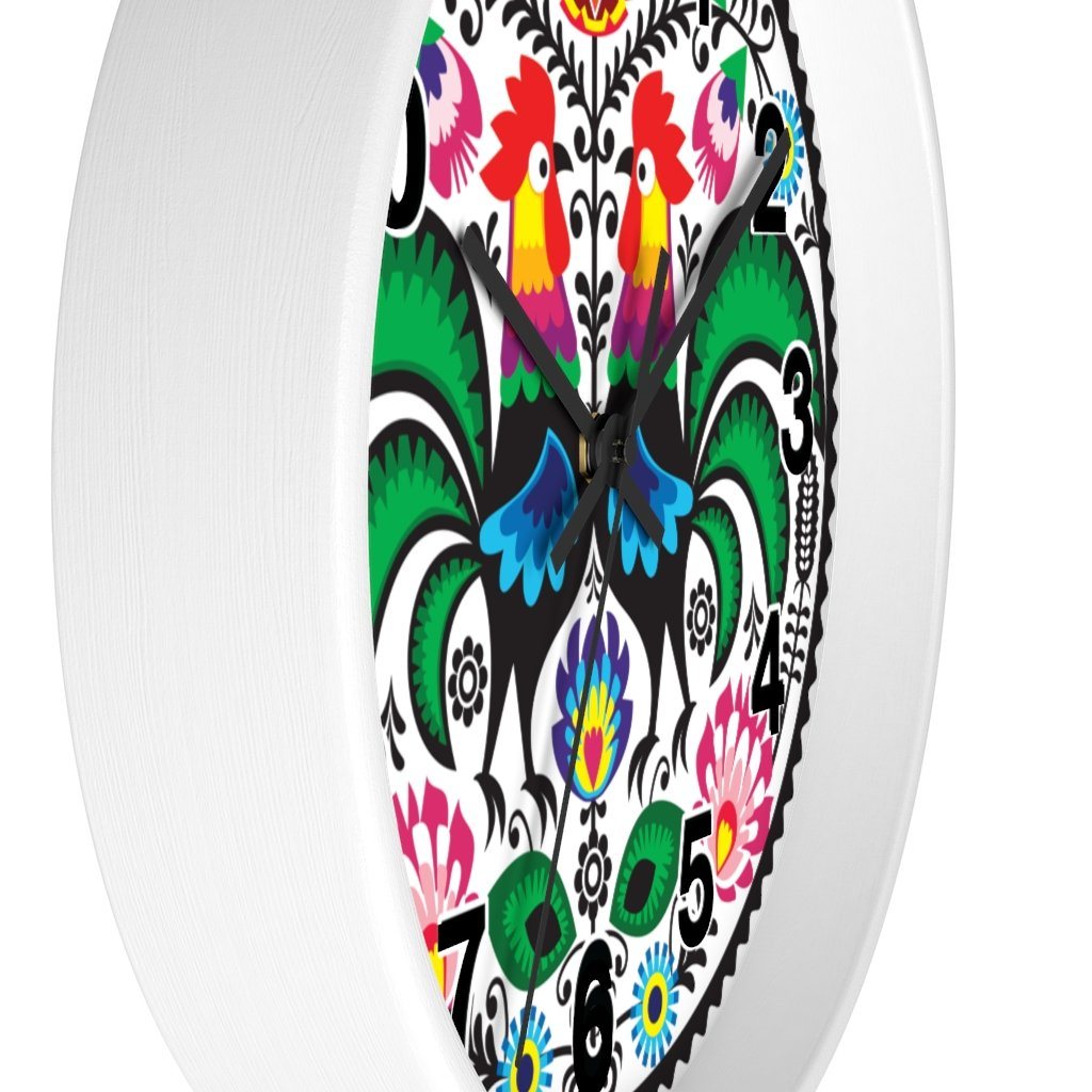Wycinanki Wall Clock Home Decor Printify
