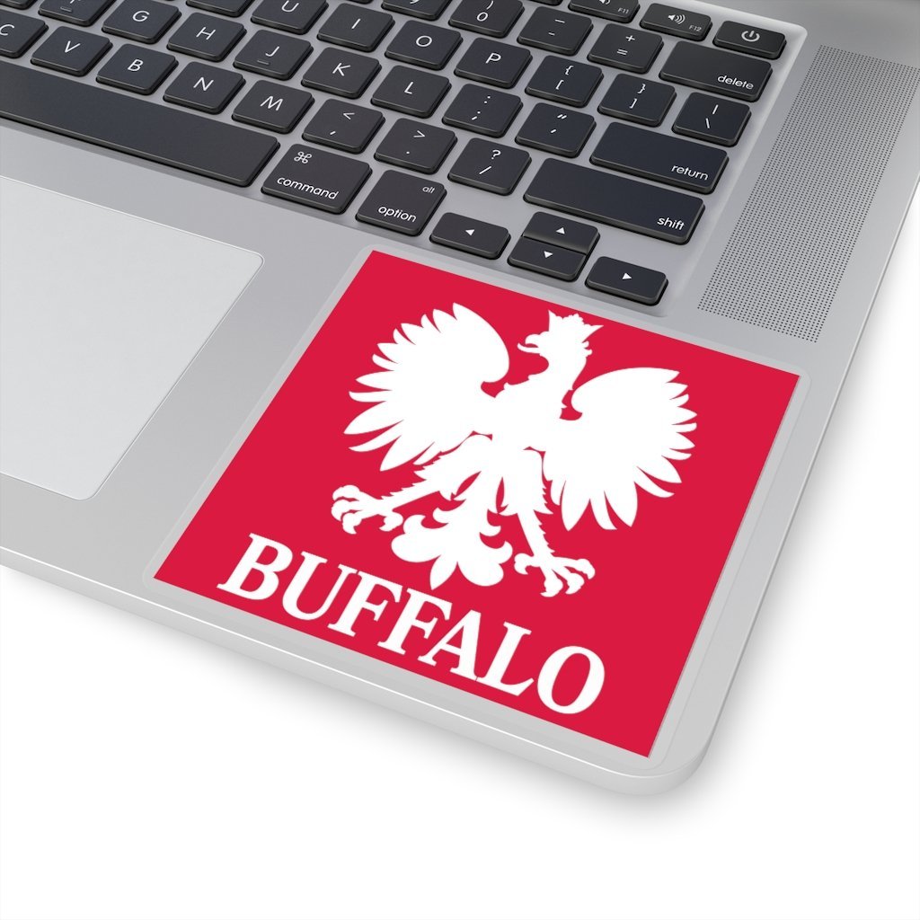 Buffalo NY Polish Eagle Square Sticker Paper products Printify 4x4" White 