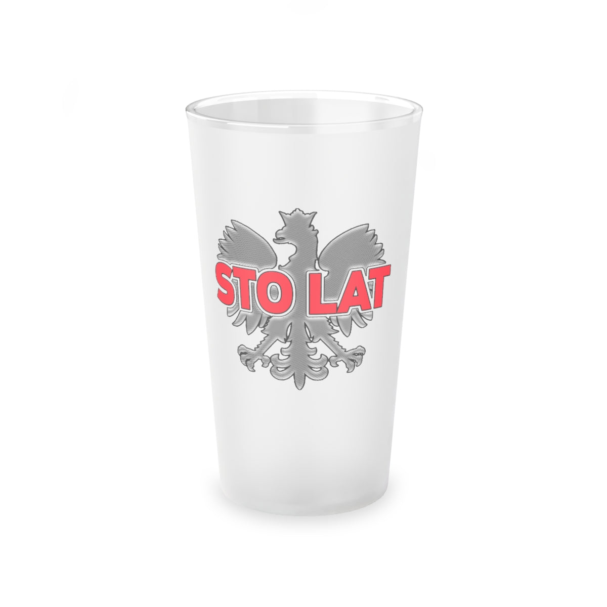 Sto Lat Frosted Pint Glass, 16oz Mug Printify