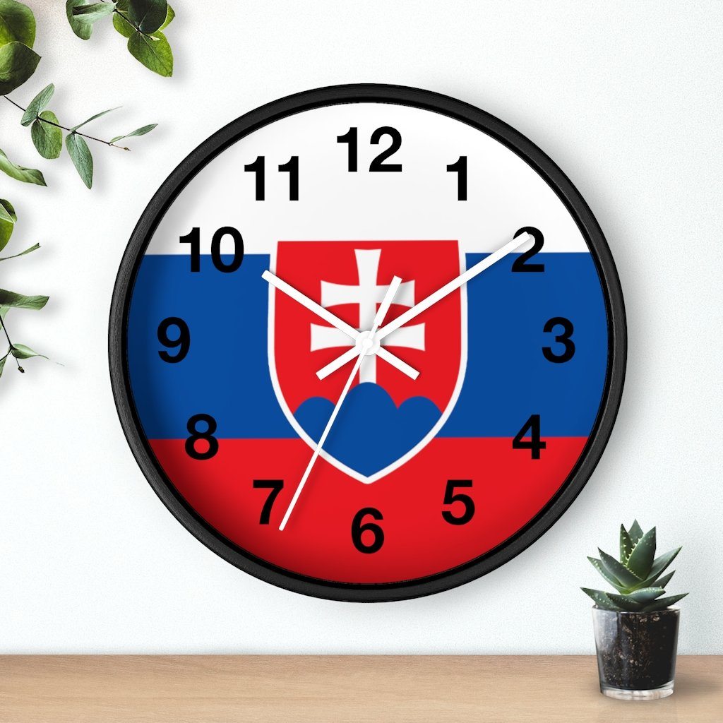 Slovakia Coat Of Arms Wall Clock Home Decor Printify