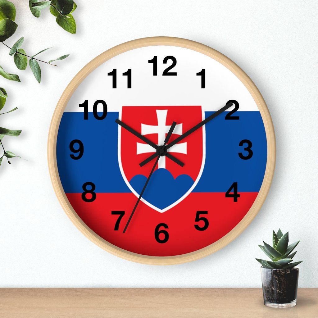 Slovakia Coat Of Arms Wall Clock Home Decor Printify