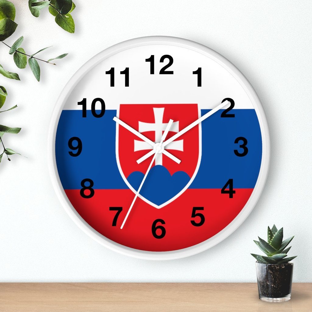 Slovakia Coat Of Arms Wall Clock Home Decor Printify