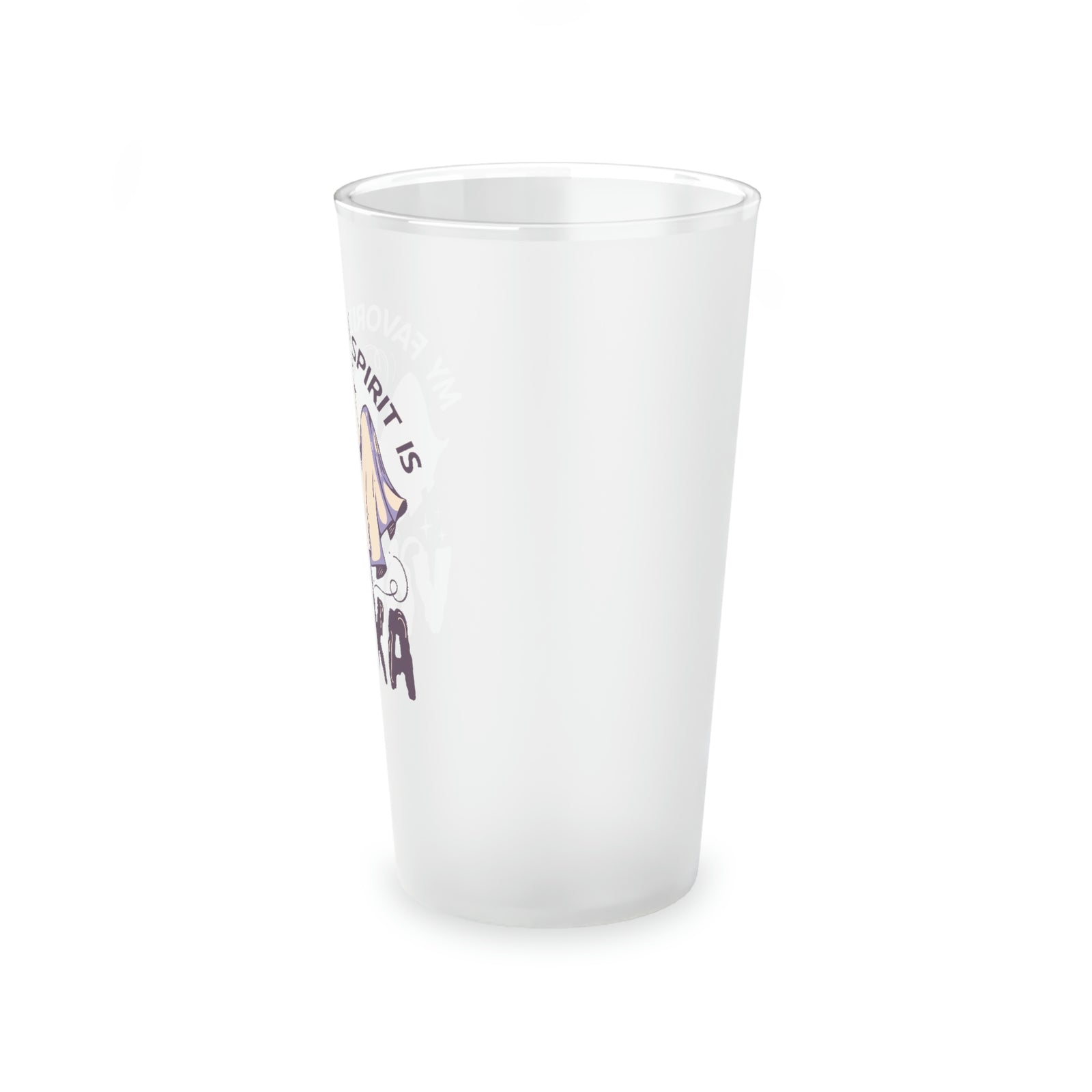 My Favorite Spirit Is Vodka Frosted Pint Glass Mug Printify