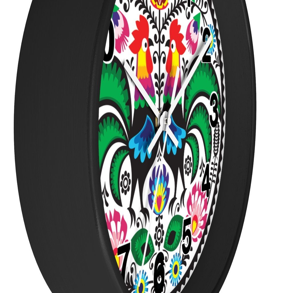 Wycinanki Wall Clock Home Decor Printify