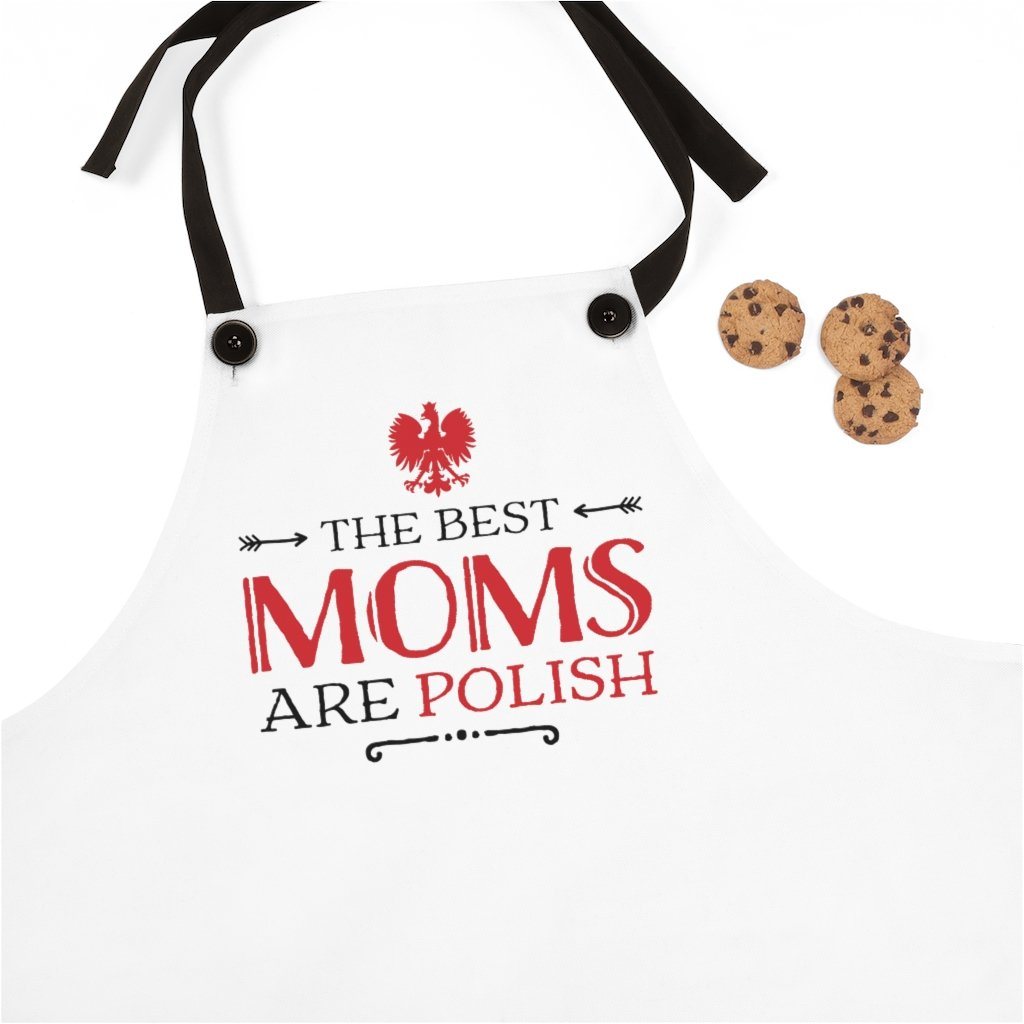 The Best Mom's Are Polish Poly Twill Apron Accessories Printify One Size