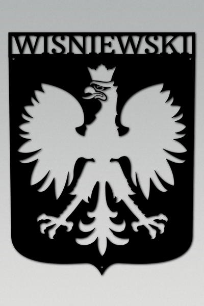 Polish Eagle Monogram Steel Sign Custom My Easy Monogram