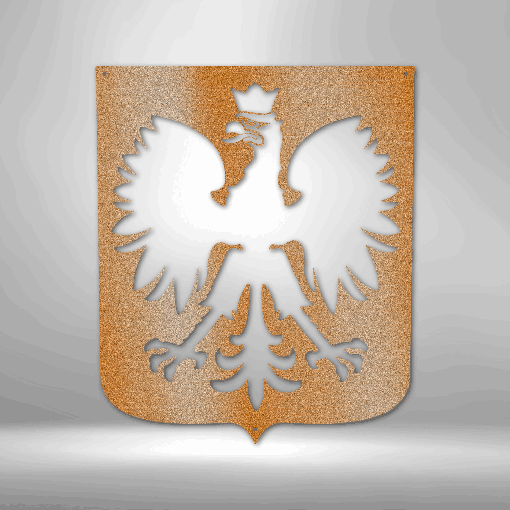 Polish Eagle Steel Sign Custom My Easy Monogram Copper 12"