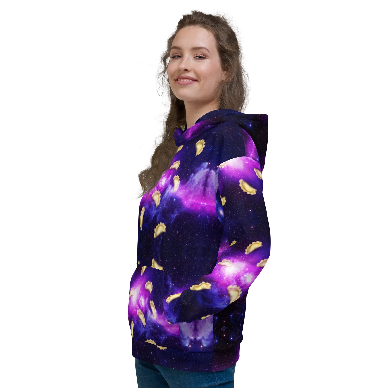 Pierogi In Space All Over Print Unisex Hoodie  Polish Shirt Store