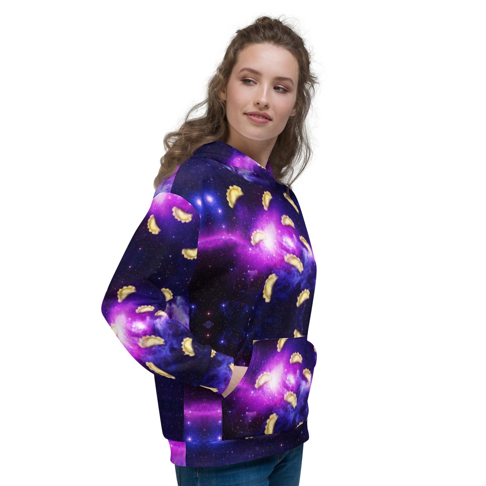 Pierogi In Space All Over Print Unisex Hoodie  Polish Shirt Store