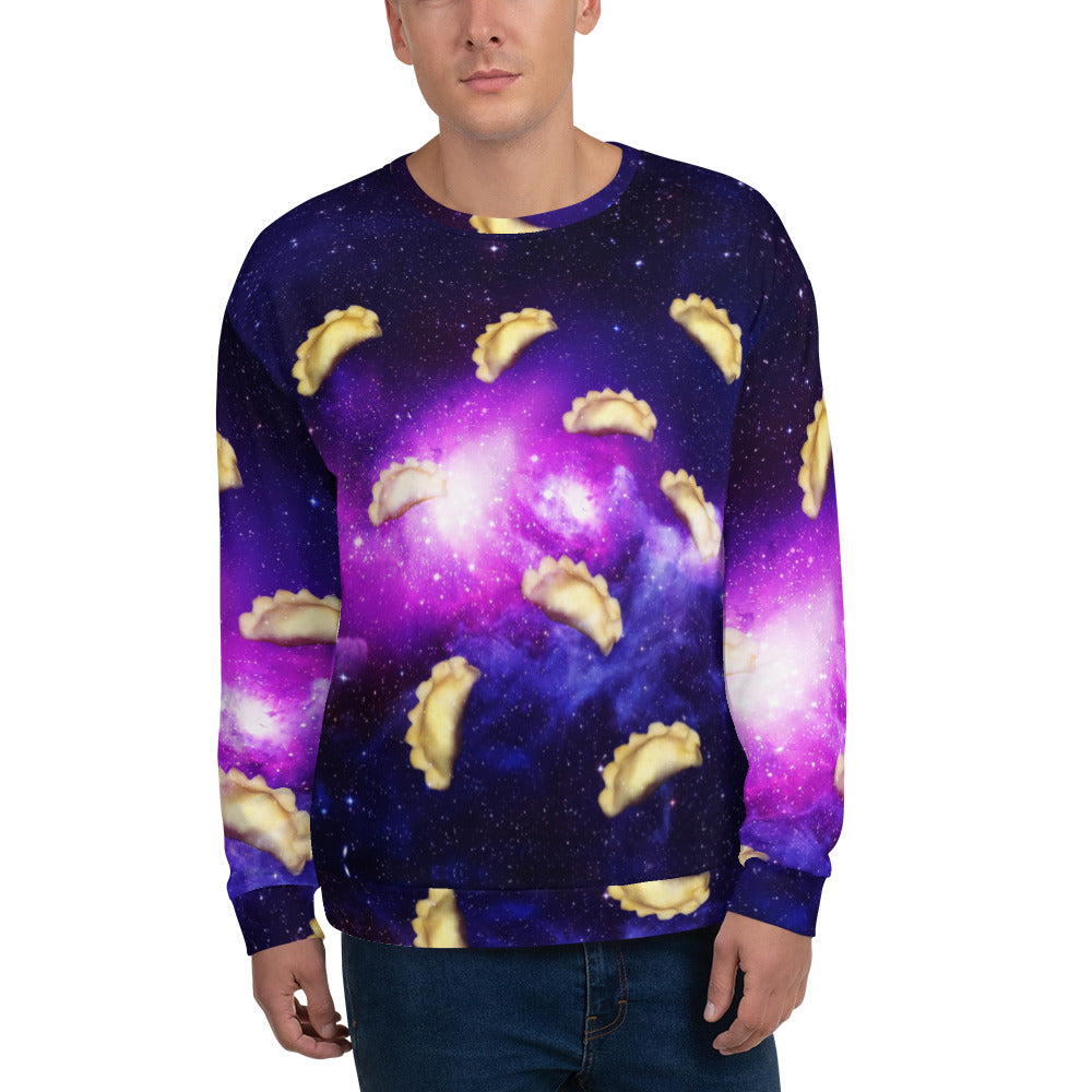 Pierogi In Space All Over Print Unisex Sweatshirt  Polish Shirt Store XS