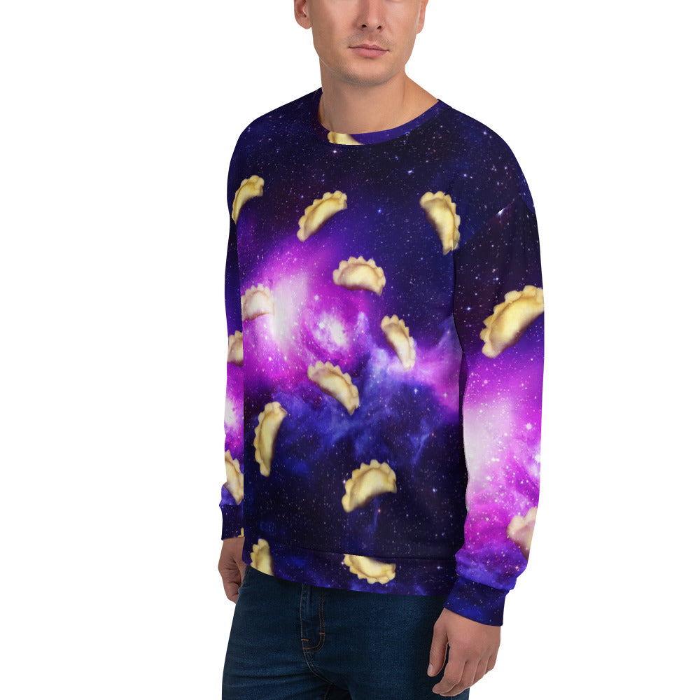 Pierogi In Space All Over Print Unisex Sweatshirt  Polish Shirt Store