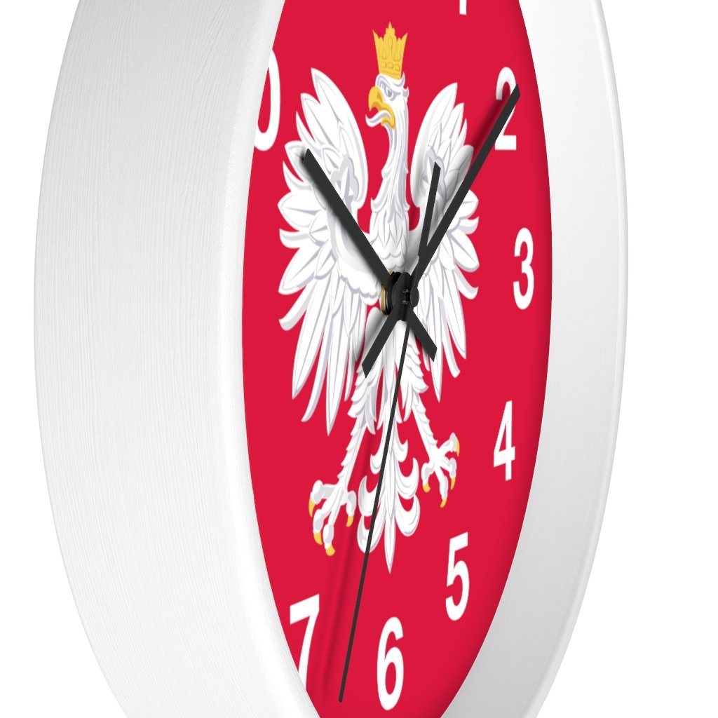 Polish Eagle Wall Clock Home Decor Printify