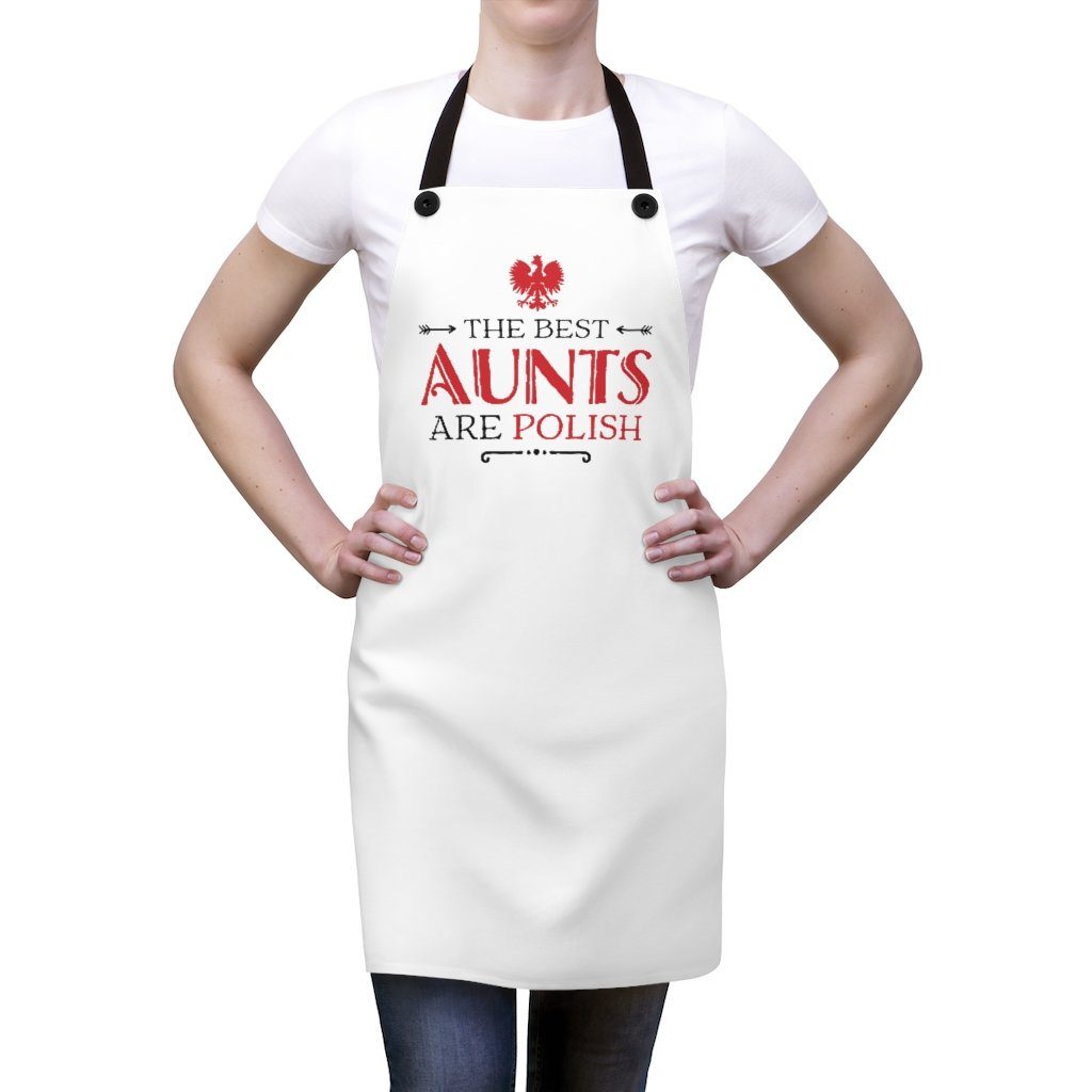 The Best Aunt's Are Polish Poly Twill Apron Accessories Printify