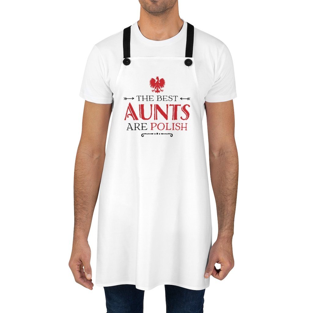 The Best Aunt's Are Polish Poly Twill Apron Accessories Printify