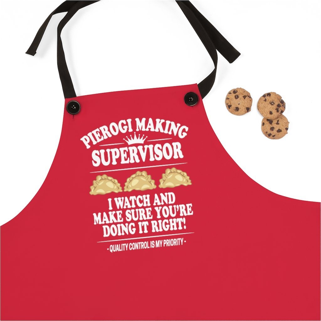 Pierogi Making Supervisor Poly Twill Apron Accessories Printify One Size