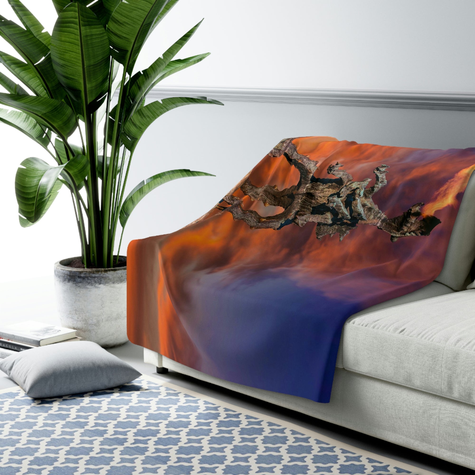 Wawel Dragon Sherpa Fleece Blanket Home Decor Printify   