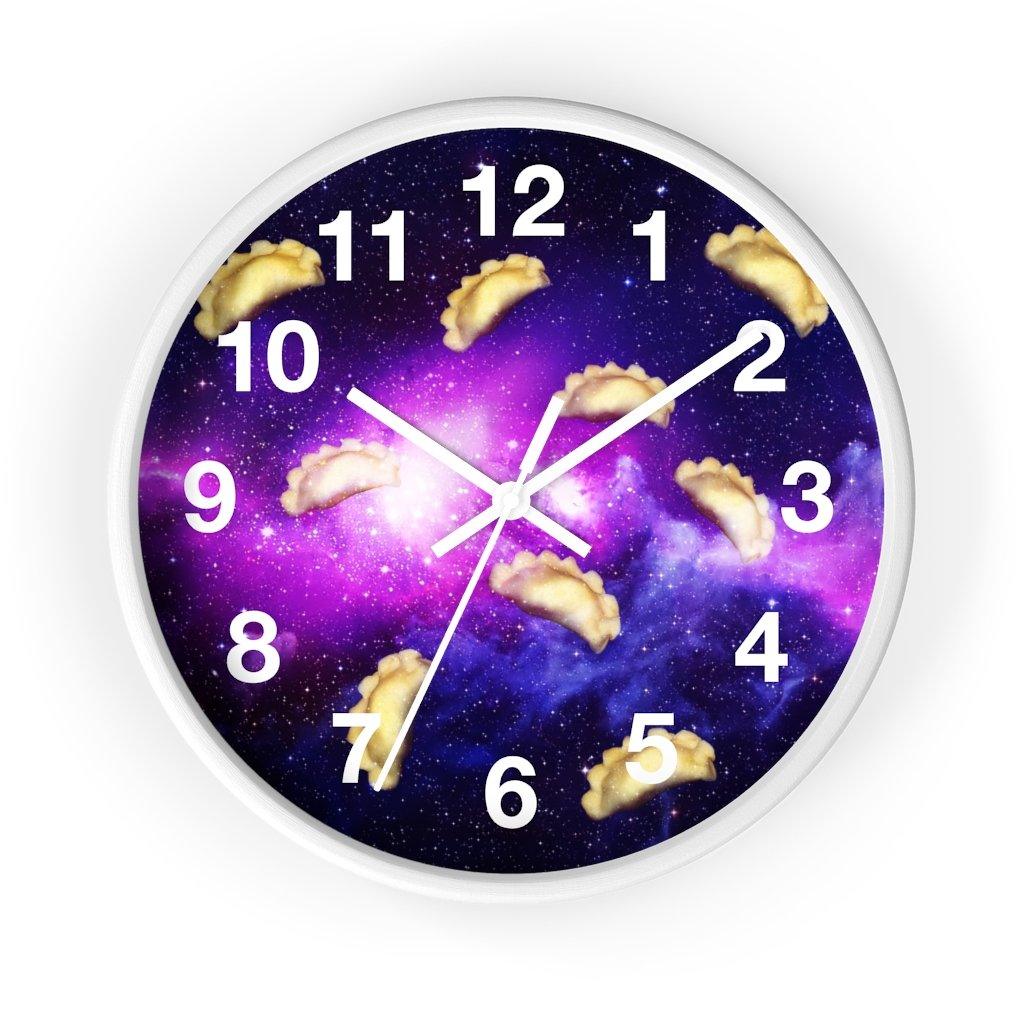 Pierogi Wall Clock Home Decor Printify 10 in White White